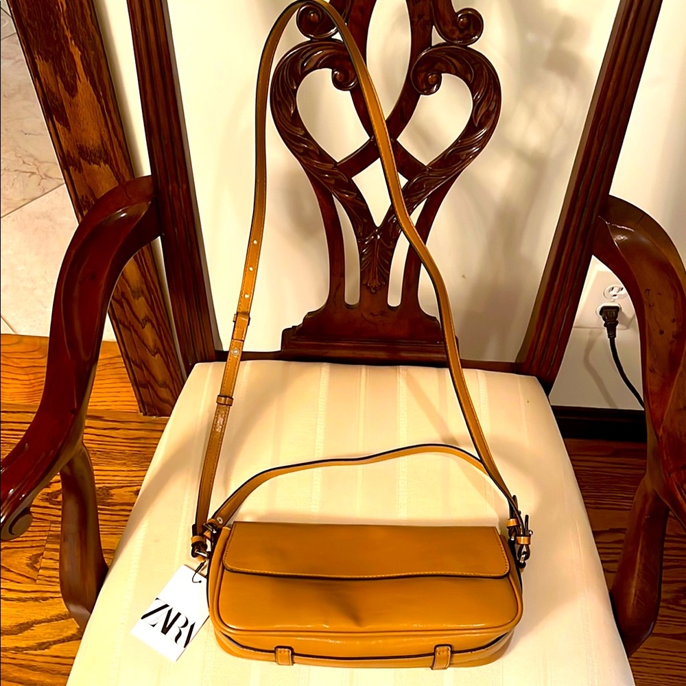 Zara NEW Tan Crossbody Bag